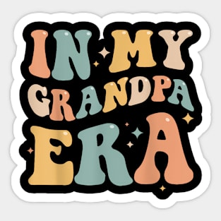 In My Grandpa Era Lover Groovy Papa Fathers Day Sticker